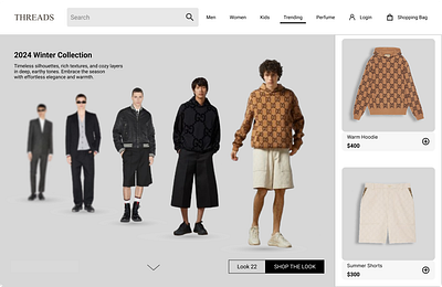 THREADS E-Commerce website ecommerce mac shoping website ui ui ux website