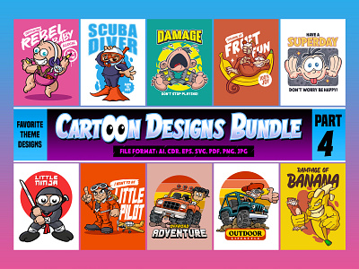 Cartoon Designs Bundle 4 kids