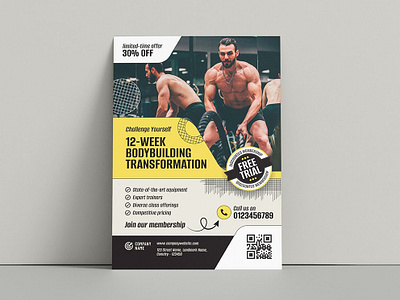 Gym and Bodybuilding Templates bodybuilding creative design fitness flyer graphic design gym healty inspiration social media sport trainer