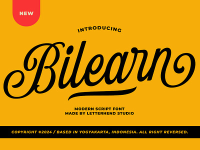 Bilearn Modern Script freebies hand lettered font