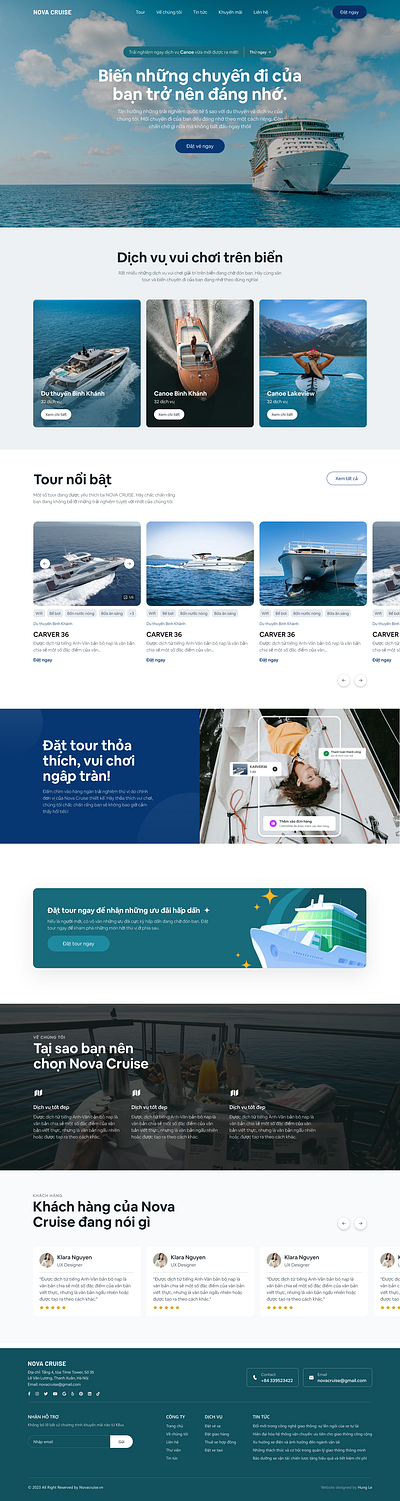 Cruise services website UI design app branding design graphic design illustration logo typography ui ux vector