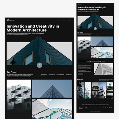 Landing Page Architect landingpagedesign landingpageui minimaldesign visualdesign