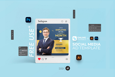 Employee Appreciation Template aam360 aam3sixty ad template appreciation post appreciation social media post design employee appreciation employee engagement ad instagram post thank you template workplace recognition