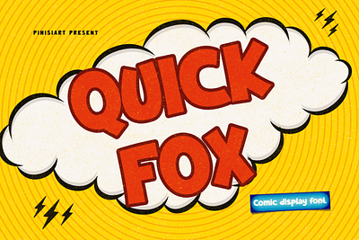 Quick Fox – Comic Display Font celebration theme