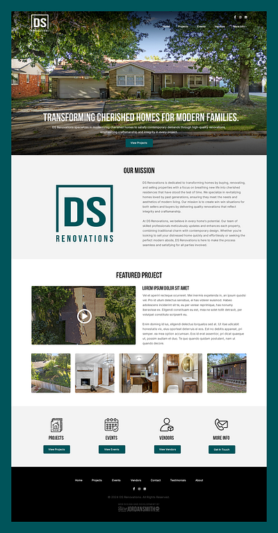 DS Renovations // Web Design builder construction home house renovation web design