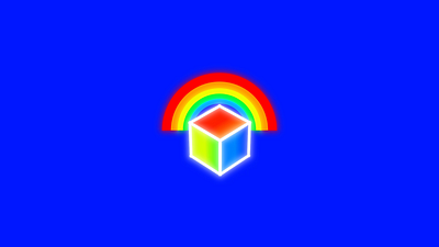 Rainbow cube logo animation 3d animation branding graphic design logo motion graphics