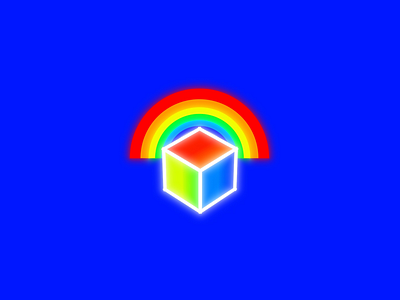 Rainbow cube logo animation 3d animation branding graphic design logo motion graphics