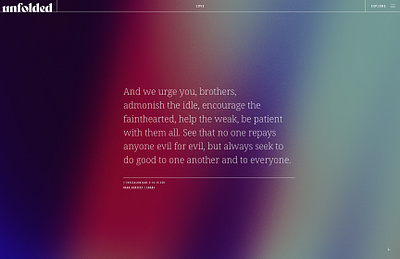 Explore Unfolded animation design gradient minimalistic ui web design