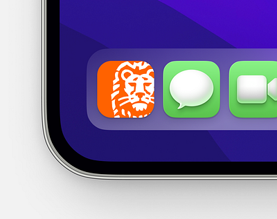 ING Mobile Banking App Icon bank icon mobile ui