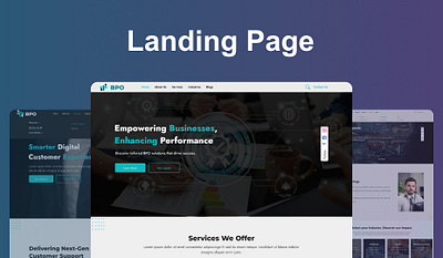 BPO Landing branding graphic design logo ui