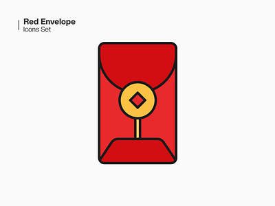 Red Envelope Icons design graphic design icon icon design traditional festival vector