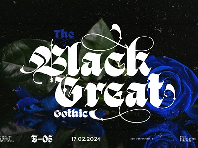 Black Great Typeface blackletter design font fonts letteing typeface