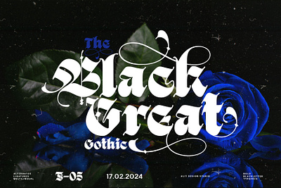 Black Great Typeface blackletter design font fonts letteing typeface