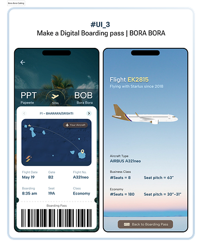 Digital Boarding Pass ui