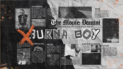 Burna Boy Animated Infographic animation branding motion graphics