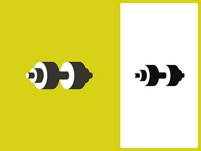 Dumbbell logo brand branding design dumbbell logo elegant graphic design illustration logo logo design logo designer logodesign logodesigner logotype mark minimalism minimalistic modern negative space sign sport