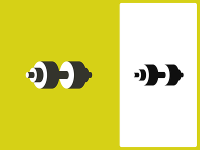 Dumbbell logo brand branding design dumbbell logo elegant graphic design illustration logo logo design logo designer logodesign logodesigner logotype mark minimalism minimalistic modern negative space sign sport