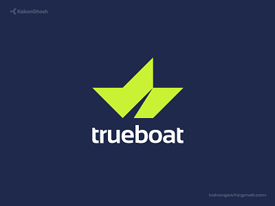 Logo Concept for Fintech Startups boat brand design brand identity branding design fintech growth logo minimal modern logo progress seamless true trueboat