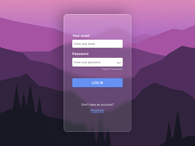 Log In Card card design figma pages ui web design