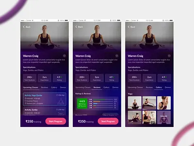 Fitness Enthu - Fitness Mobile App design fitnes app fitnes app sofia markova fitness fitness app design mobile app mobile application ui workout