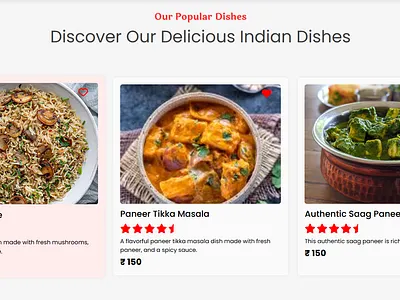 Daily UI Challenge #069 css dailyui day69 design dish dishes html image popular restaurant trending ui ux uxui wesite