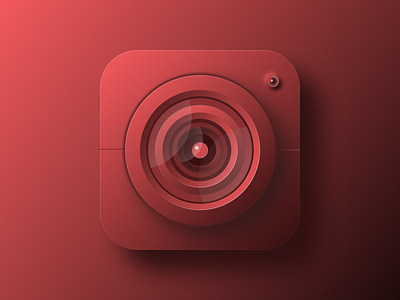 3D Camera Icon app design logo ui ux