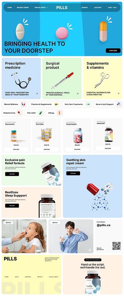 PILLS E-commerse UI design ! design ui