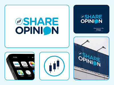 Share Opinion Stock Market Logo Design financial opinion logo.