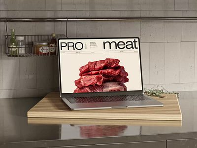 Promeat – case study food magazine meat typography webdesign