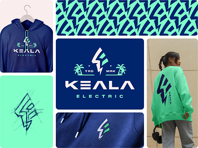 Keala Electric Visual Identity arrow branding electric electrician graphic design hawaii k logo ke keala logo logo design visual identity