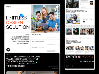 Empyr Digital Agency Website Design agency website branding creative design digital agency figma footer freebie header landing page landingpage service ui ui design ux ux design