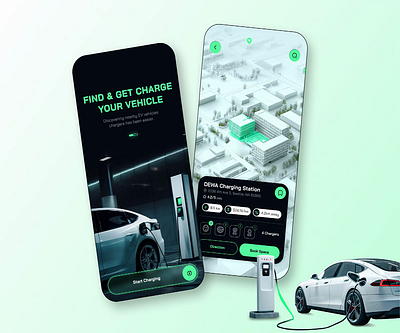 EV Charging Mobile App animation app ui car car charging app charging station design ecar electric car ev app ev charge ev charging ev charging app ev charging mobile app interaction interface map tesla traffic uiux vektora