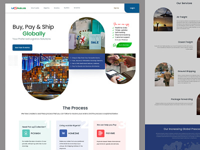 UK2 Naija - Landing Page UI cargo company container corporate delivery delivery service landing page logistics parcel shipment shipping shipping container shipping tracking transportation ui website design