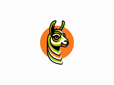 Friendly Llama Logo animal branding colorful design emblem fun gaming happy icon identity illustration joy llama logo mark nature pet sports symbol vector