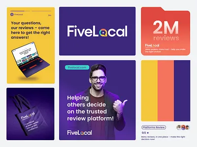 FiveLocal - Get Reviews Website branding design graphic design illustration illustrator logo typography vector