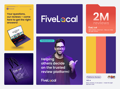 FiveLocal - Get Reviews Website branding design graphic design illustration illustrator logo typography vector