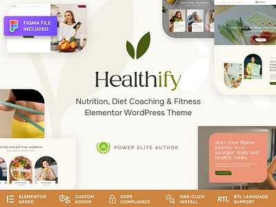 Healthify - Diet Recipes & Health Coaching WordPress Theme clinic web design cmsmasters dietitian website fitness wordpress theme health website web design website design wellness web design wellness wordpress theme wordpress theme