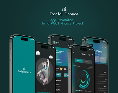 Fractal Finance UI branding darkmode defi figma finance ui userinterface ux web3