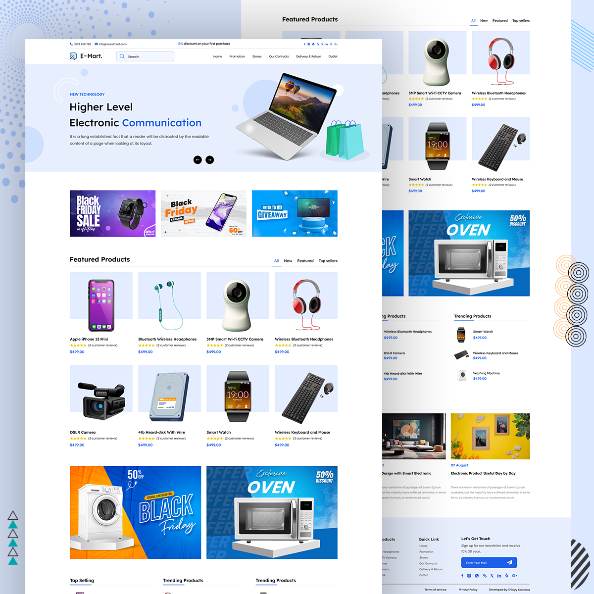 Electronic Products Website Landing Page electronic products electronic products website graphic design landing page ui website landing page website page