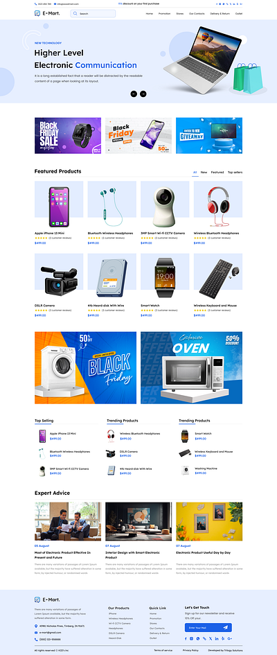 Electronic Products Website Landing Page electronic products electronic products website graphic design landing page ui website landing page website page