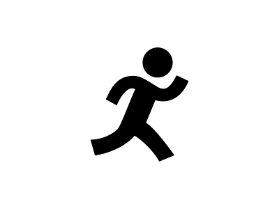 Running man logo art black branding design icon iconic logo logos man logo minimalist people run running simple symbol vector