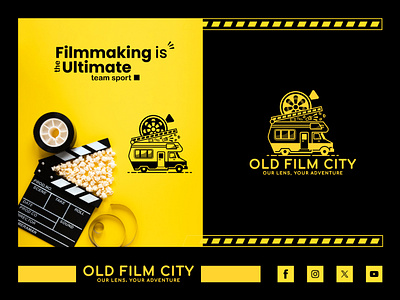 Vintage Motion: Old Film City Logo Design brand brand identity branding design flat graphic design icon illustration logo logo design logobrand logoconcept logodesign logoideas logoinspirations logos logotype minimal minimalist smallbusiness