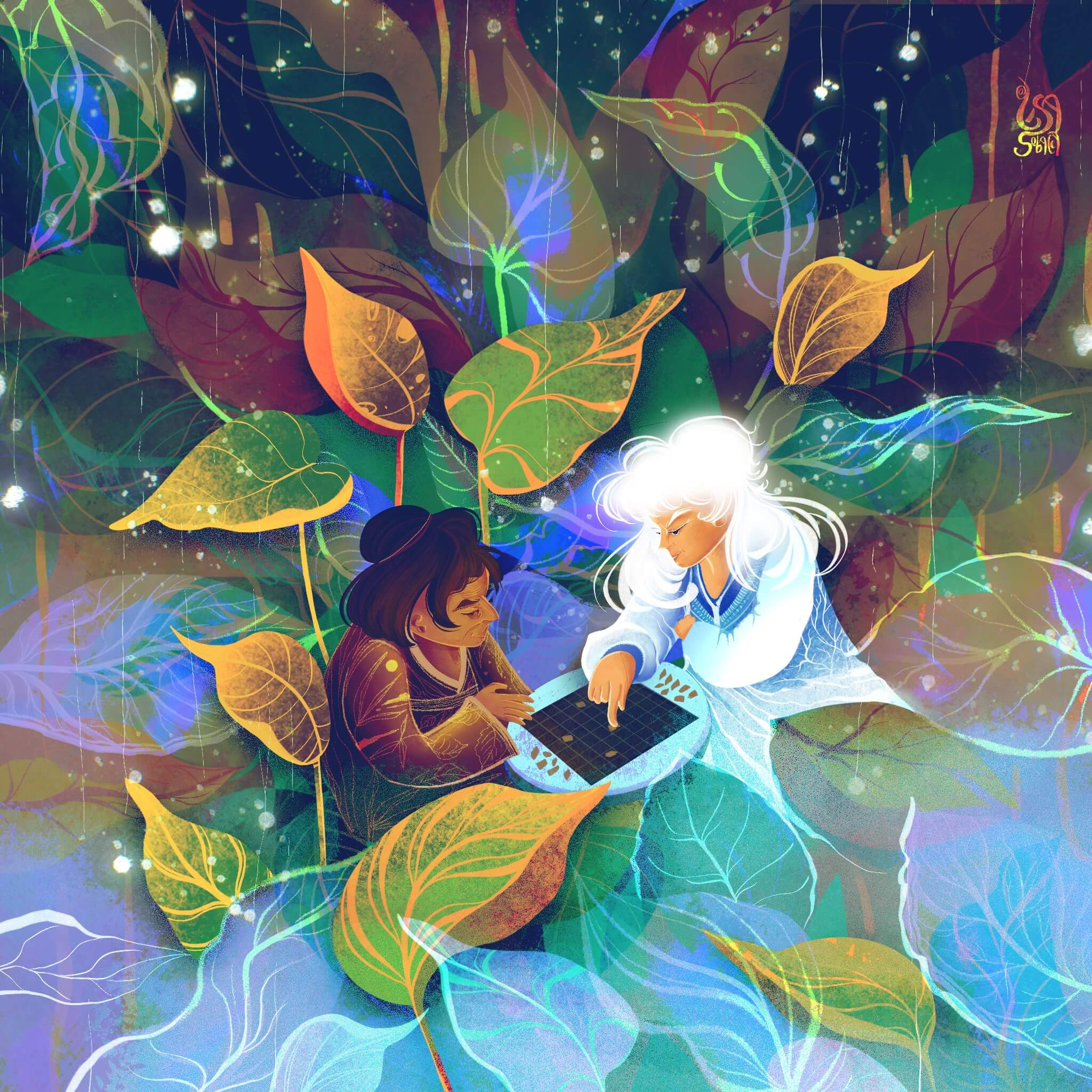 Go Game in an Enchanted Forest | Whimsical Children’s Book Art 2d art cartoon character character design children book childrens book illustrator cozy autumn illustration fantasy illustration kidlit kidlit art whimsical illustration