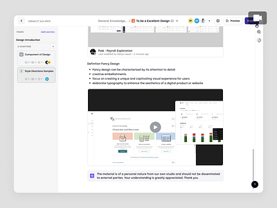 Trenning - Embed and Upload Videos in Chapter Pages for SaaS LMS animation course education education platform learning management system learning path learning platform lms product design saas saas design staff training student team training ui ux web app web design wiki