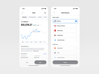 Investment - Mobile Design clean crypto cryptocurrency finance financial fintech investment ios minimal mobile mobile app mobile design modern ui uidesign ux uxdesign uxerflow