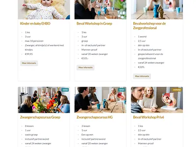 Trotse Mama's product overview with filter