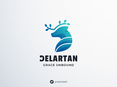 DELARTAN LOGO DESIGN animal app branding colourful deer gradient graphic design logo logo designer modern ui ux