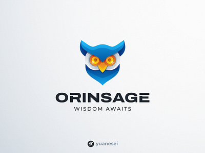 ORINSAGE LOGO DESIGN app branding colourful gradient graphic design logo logo designer modern owl ui ux