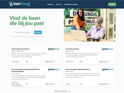Werken bij SuperGarant homepage