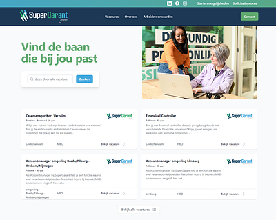 Werken bij SuperGarant homepage